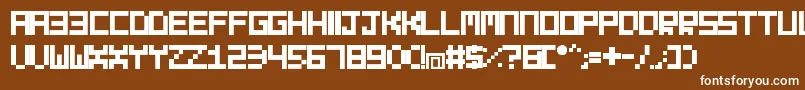 Weitere Informationen zur EvilbornTypefaceMac-Schriftart EvilbornTypefaceMac-Schriftart – Weiße Schriften auf braunem Hintergrund