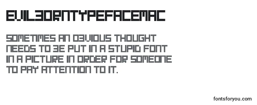 Шрифт EvilbornTypefaceMac