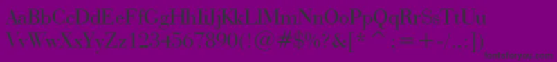 Police BauerBodoniBt – polices noires sur fond violet