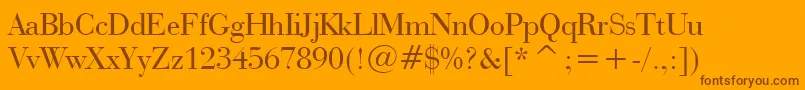 BauerBodoniBt Font – Brown Fonts on Orange Background