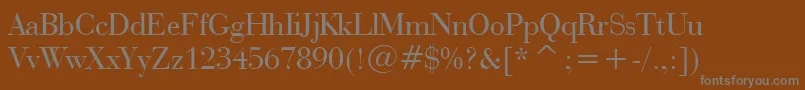 BauerBodoniBt Font – Gray Fonts on Brown Background