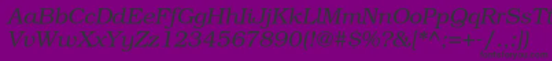 BookmanstdLightitalic Font – Black Fonts on Purple Background