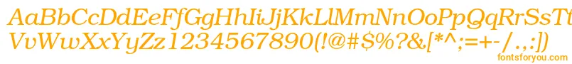 BookmanstdLightitalic Font – Orange Fonts on White Background