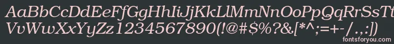 BookmanstdLightitalic Font – Pink Fonts on Black Background