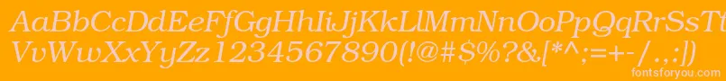 BookmanstdLightitalic Font – Pink Fonts on Orange Background