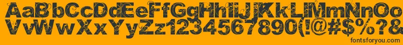 OrialBold Font – Black Fonts on Orange Background