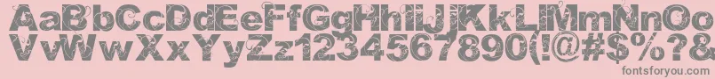 OrialBold Font – Gray Fonts on Pink Background