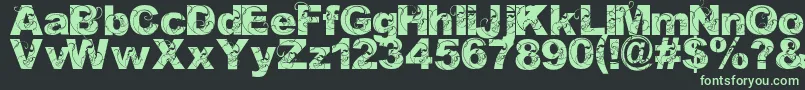 OrialBold Font – Green Fonts on Black Background