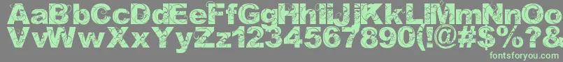 OrialBold Font – Green Fonts on Gray Background