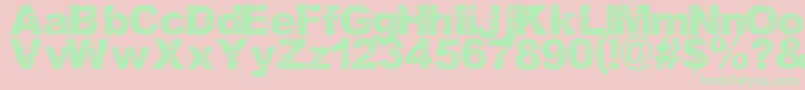 OrialBold Font – Green Fonts on Pink Background