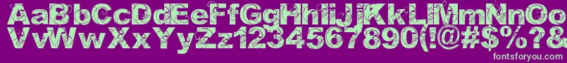 OrialBold Font – Green Fonts on Purple Background