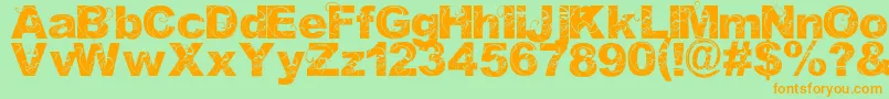 OrialBold Font – Orange Fonts on Green Background