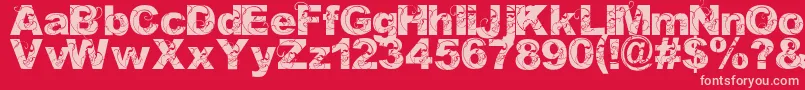 OrialBold Font – Pink Fonts on Red Background