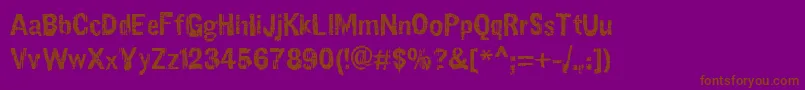 Шрифт SlawterhouseSwinggang – коричневые шрифты на фиолетовом фоне