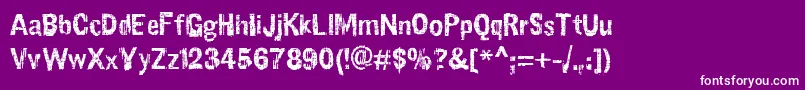 SlawterhouseSwinggang Font – White Fonts on Purple Background