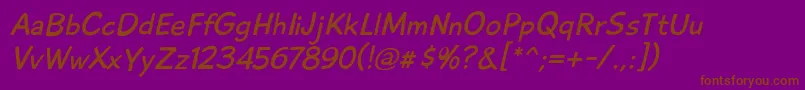 Подробнее о шрифте Playtimeoblique Шрифт Playtimeoblique – коричневые шрифты на фиолетовом фоне
