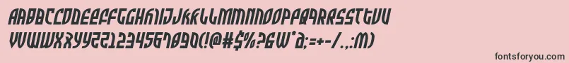 Zoneridersemital-Schriftart – Schwarze Schriften auf rosa Hintergrund