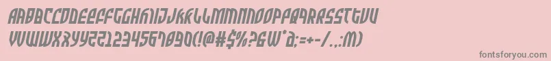 フォントZoneridersemital – ピンクの背景に灰色の文字