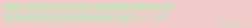 Zoneridersemital Font – Green Fonts on Pink Background