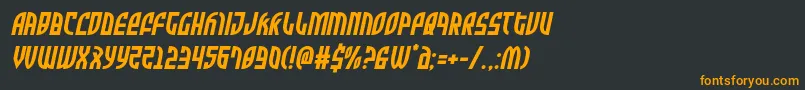 Шрифт Zoneridersemital – оранжевые шрифты на чёрном фоне