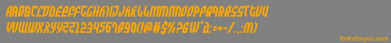 Шрифт Zoneridersemital – оранжевые шрифты на сером фоне