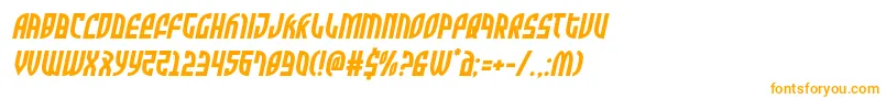 フォントZoneridersemital – 白い背景にオレンジのフォント