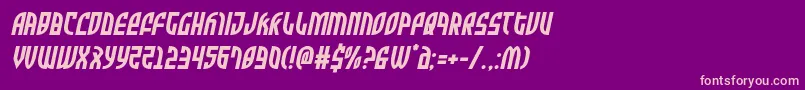 Zoneridersemital Font – Pink Fonts on Purple Background
