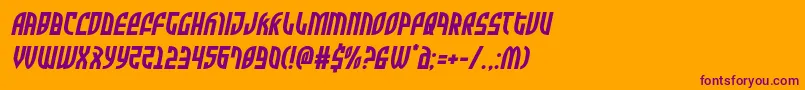 Шрифт Zoneridersemital – фиолетовые шрифты на оранжевом фоне