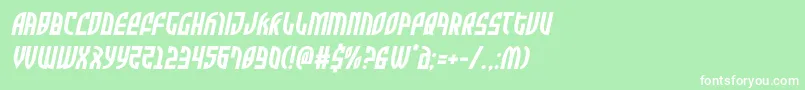 Zoneridersemital Font – White Fonts on Green Background