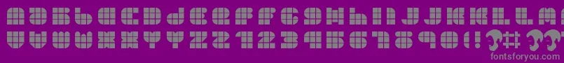 OpnDunpeelHeat Font – Gray Fonts on Purple Background