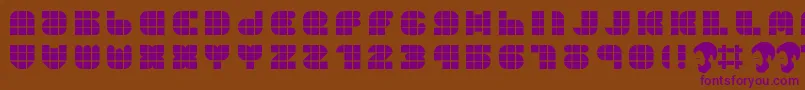 OpnDunpeelHeat Font – Purple Fonts on Brown Background