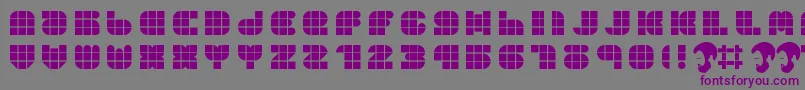 OpnDunpeelHeat Font – Purple Fonts on Gray Background