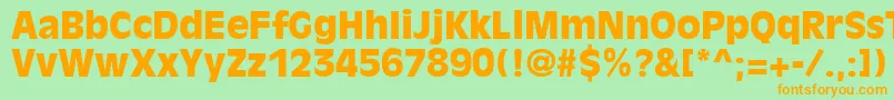 AntiqueolivestdBlack Font – Orange Fonts on Green Background