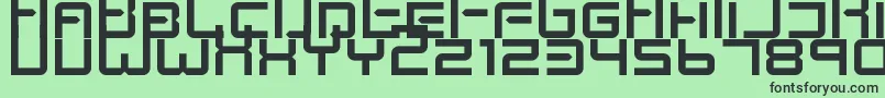KenneySpace-Schriftart – Schwarze Schriften auf grünem Hintergrund