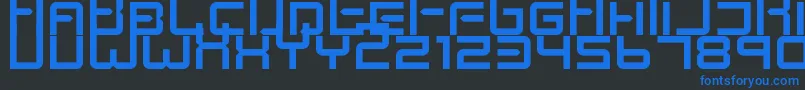Fonte KenneySpace – fontes azuis em um fundo preto