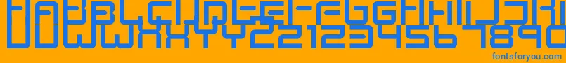 KenneySpace Font – Blue Fonts on Orange Background