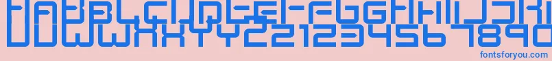 KenneySpace Font – Blue Fonts on Pink Background