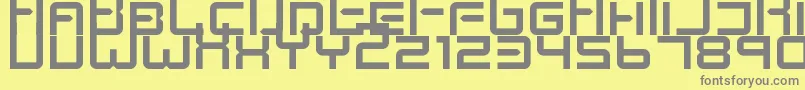 KenneySpace Font – Gray Fonts on Yellow Background