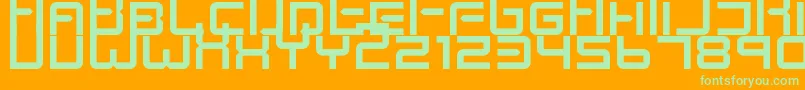 KenneySpace Font – Green Fonts on Orange Background