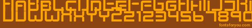 KenneySpace Font – Orange Fonts on Brown Background