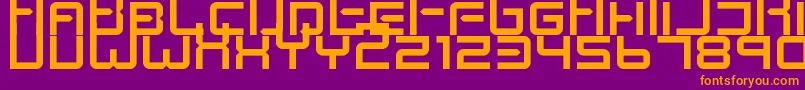 KenneySpace Font – Orange Fonts on Purple Background