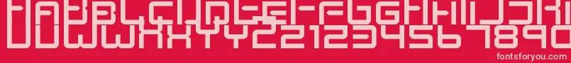KenneySpace Font – Pink Fonts on Red Background