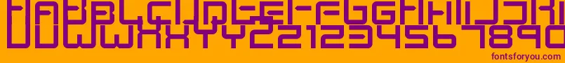 KenneySpace Font – Purple Fonts on Orange Background