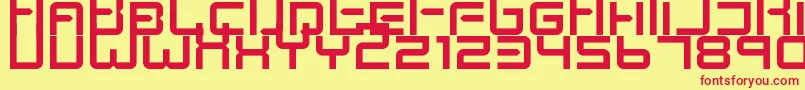 KenneySpace Font – Red Fonts on Yellow Background