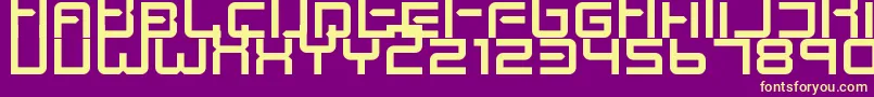 Шрифт KenneySpace – жёлтые шрифты на фиолетовом фоне