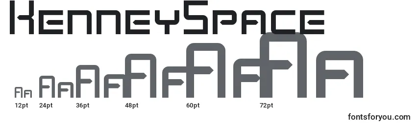 Размеры шрифта KenneySpace