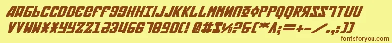 SovietBoldExpital Font – Brown Fonts on Yellow Background