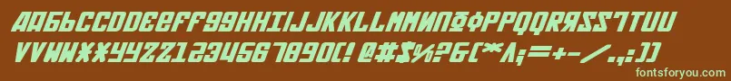 SovietBoldExpital Font – Green Fonts on Brown Background