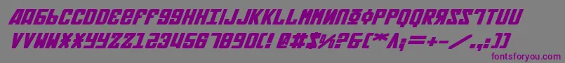 SovietBoldExpital Font – Purple Fonts on Gray Background