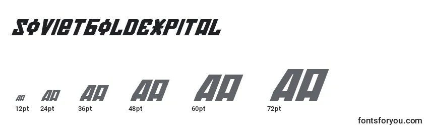 SovietBoldExpital Font Sizes